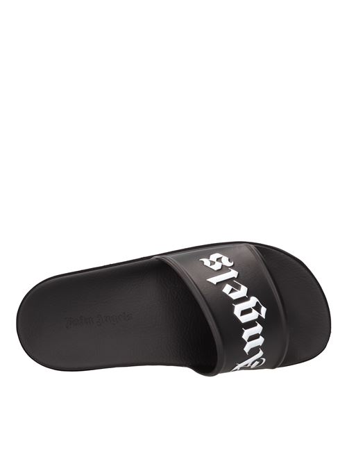 Rubber and fabric mules PALM ANGELS | PWIC007F22PLA0011001NERO
